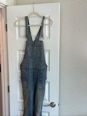 Madewell Light Wash Denim Overalls